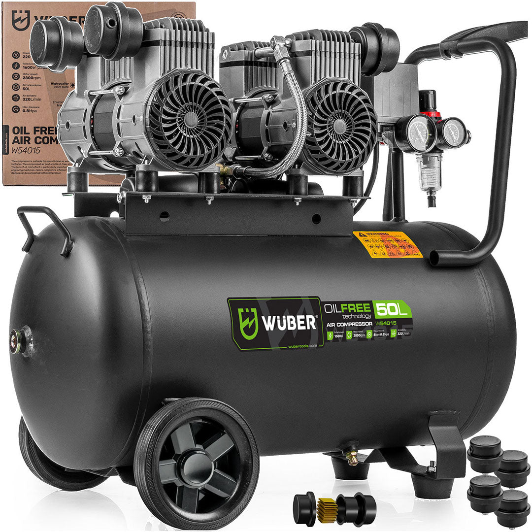 Kompresor bezolejowy 50 l 1600 W 4 cylindry WUBER