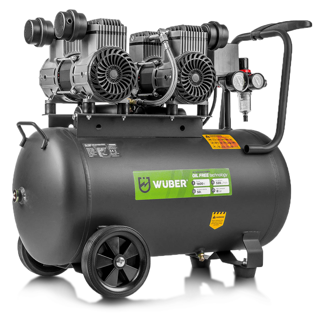 Kompresor bezolejowy 50 l 1600 W 4 cylindry WUBER