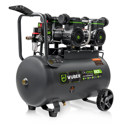 Kompresor bezolejowy 8 bar 50 l 1600 W 4 cylindry WUBER