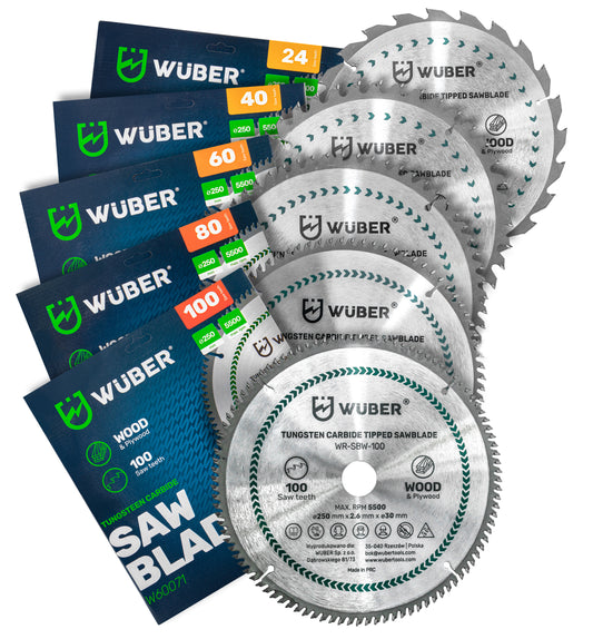 Tarcza do drewna widiowa 250x30 mm 80 zębów WUBER