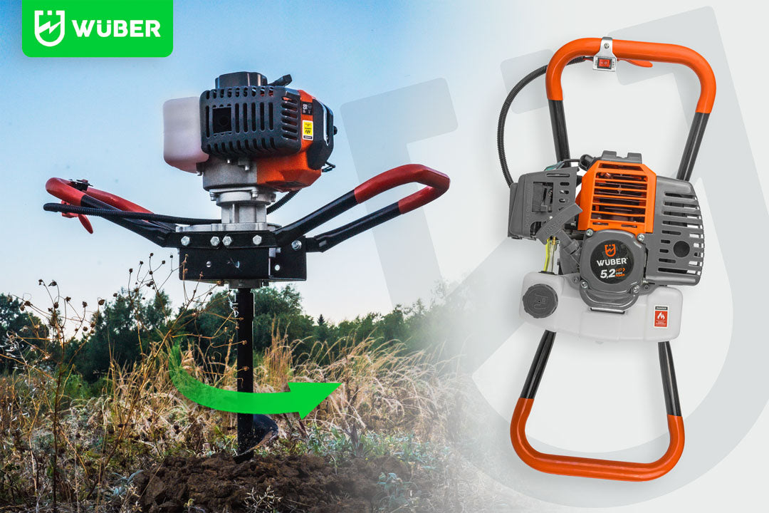 Silnik do wiertnicy spalinowej 5,2 KM +przedłużka WUBER