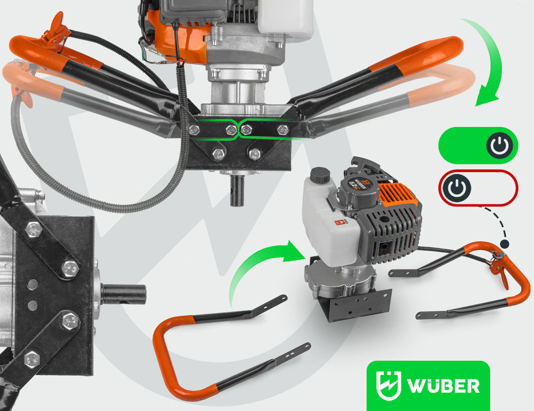 Silnik do wiertnicy spalinowej 5,2 KM +przedłużka WUBER