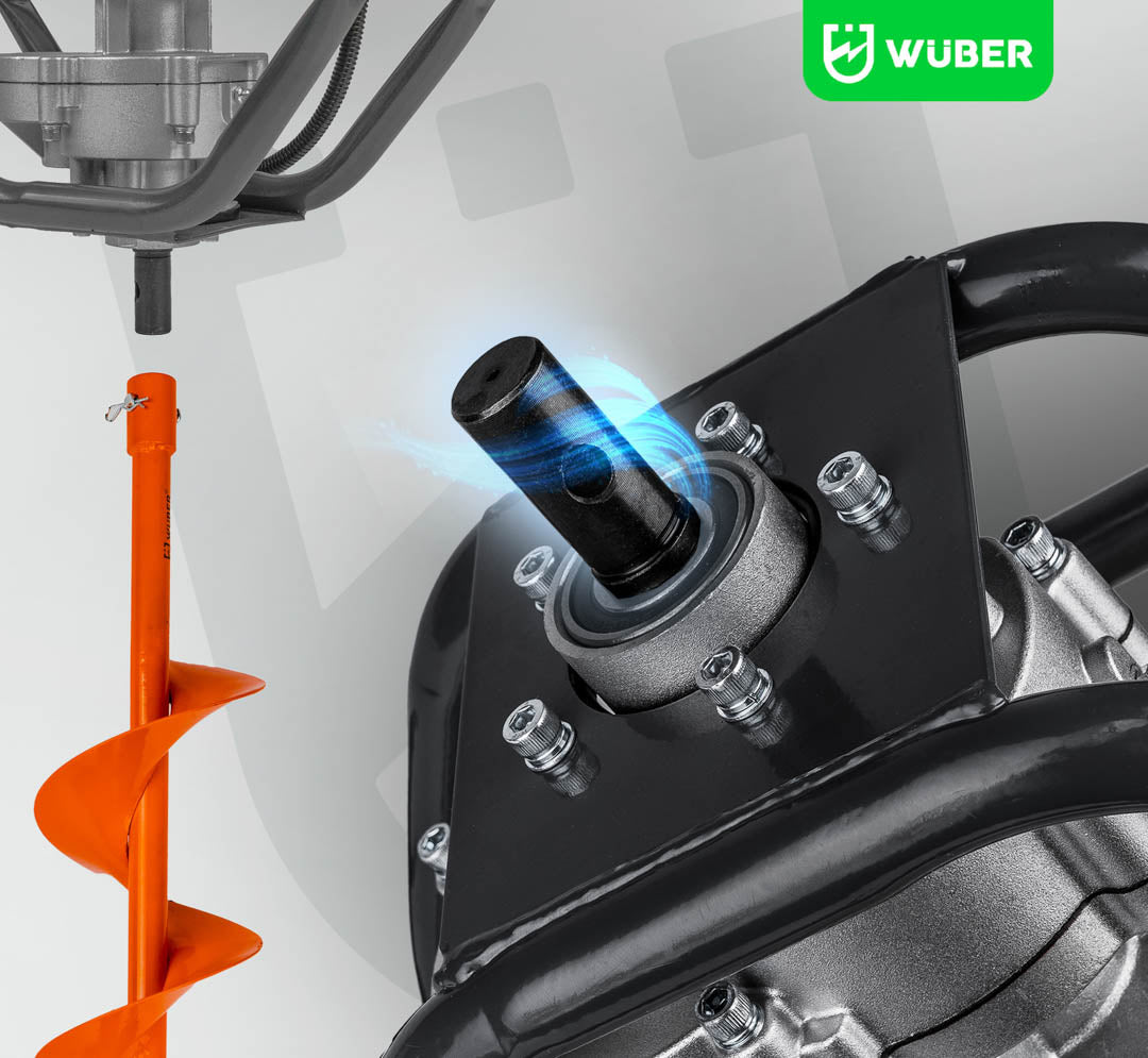 Spalinowa wiertnica glebowa 6,7 KM +3 wiertła i przedłużka WUBER