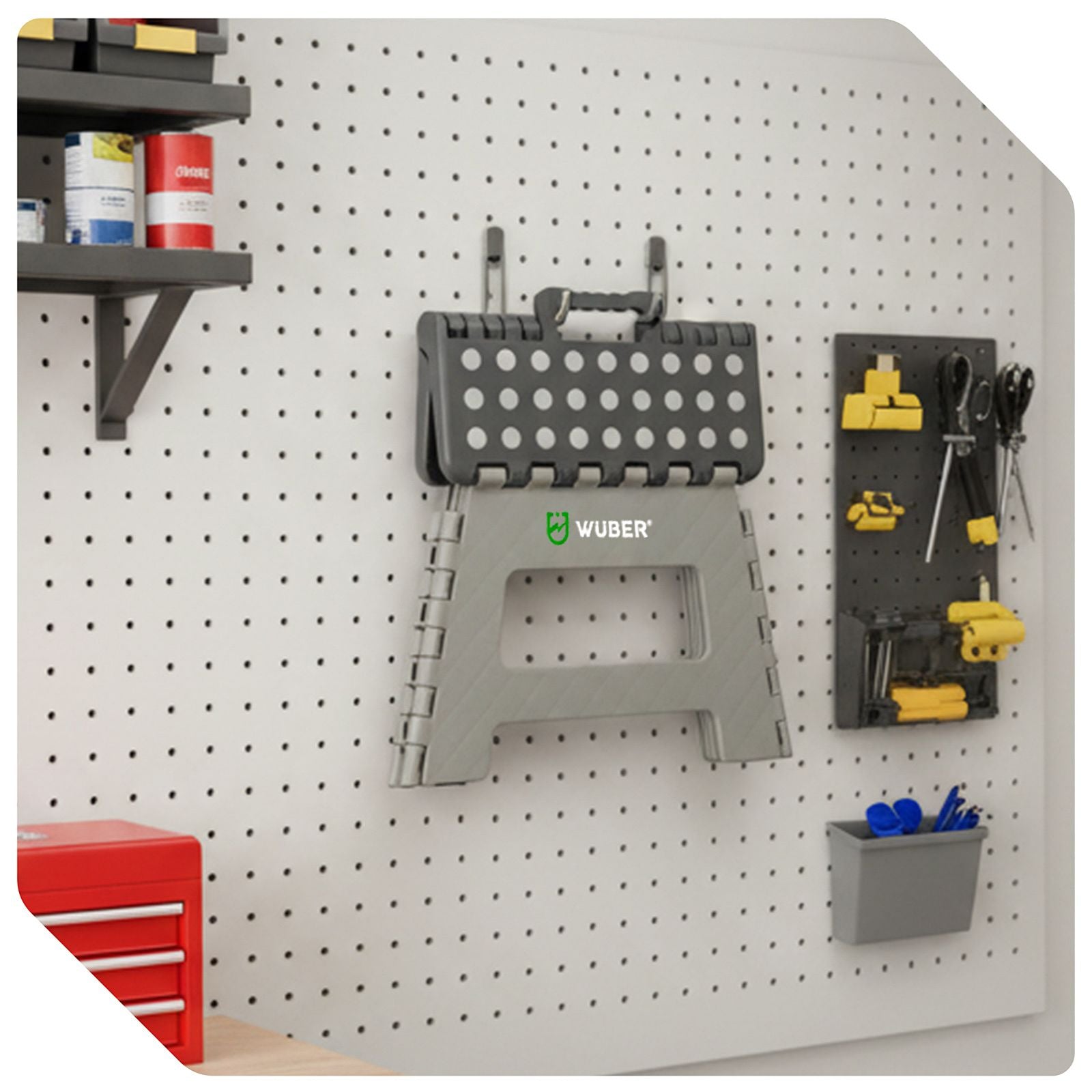 Taboret warsztatowy 150 kg 22 cm WUBER