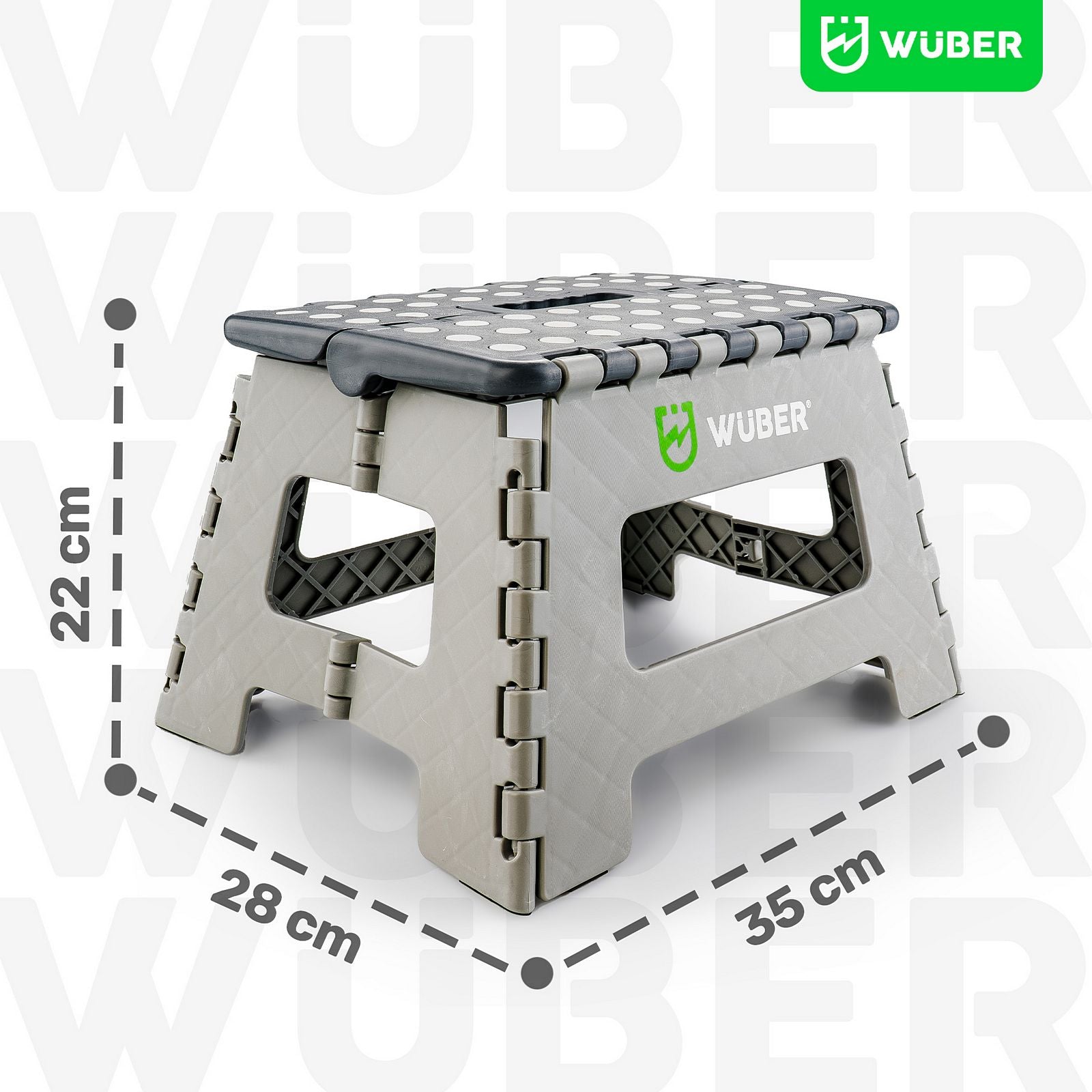 Taboret warsztatowy 150 kg 22 cm WUBER