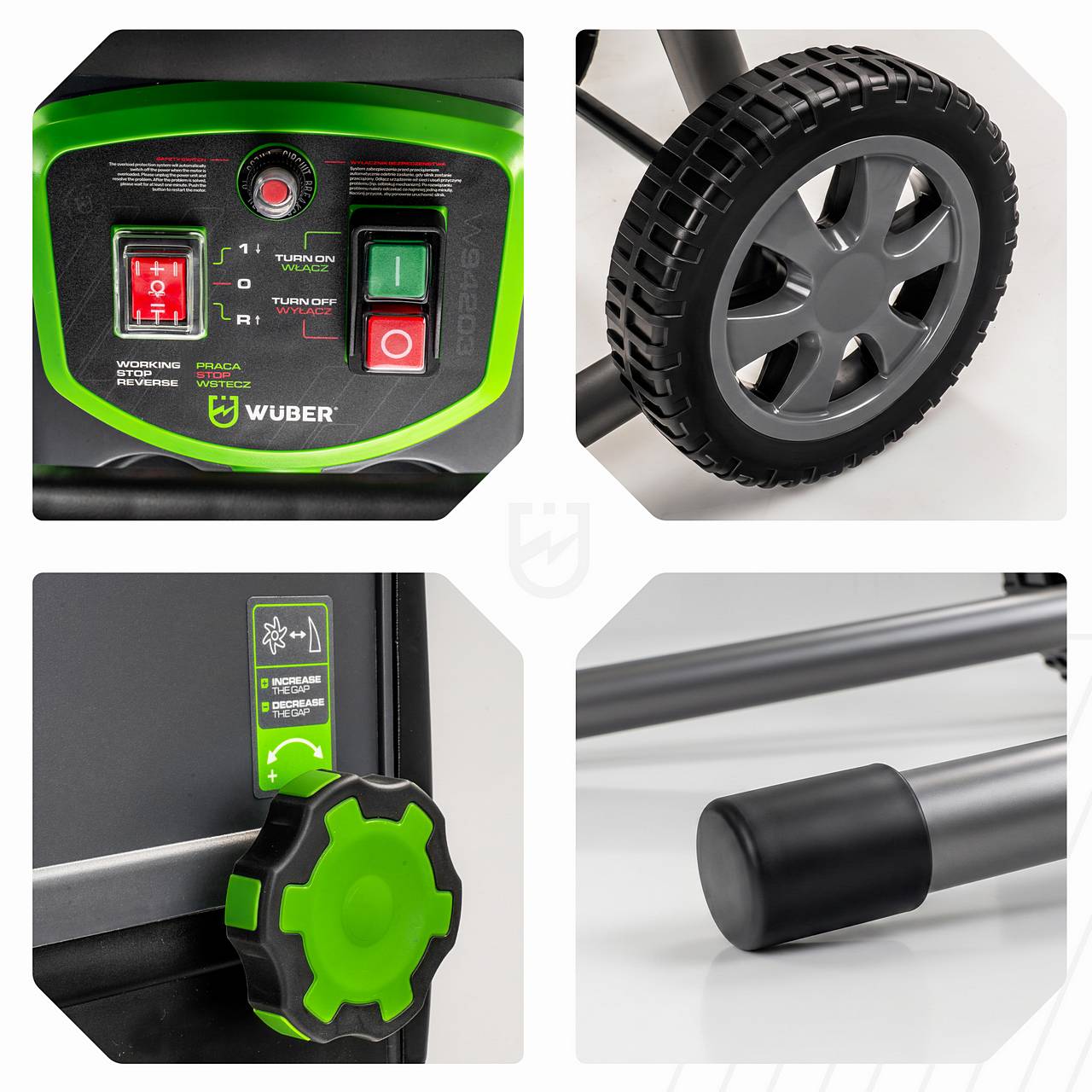 Rozdrabniacz do gałęzi walcowy 2800 W elektryczny WUBER