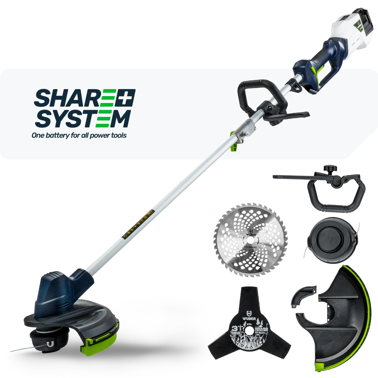 Akumulatorowa podkaszarka 3W1 Share+ System 2x20 V SOLO WUBER