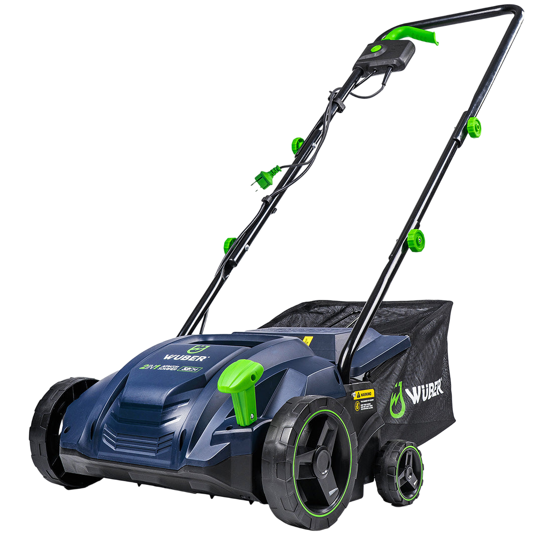 Aerator wertykulator Sklep narzędziowy WUBER 32 cm z silnikiem 1500 W i koszem na trawę
