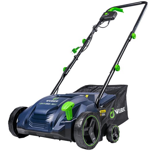 Aerator wertykulator Sklep narzędziowy WUBER 32 cm z silnikiem 1500 W i koszem na trawę