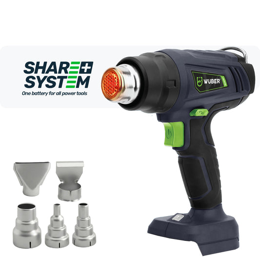 Opalarka akumulatorowa Share+ System 20 V LCD +5 wymiennych dysz WUBER