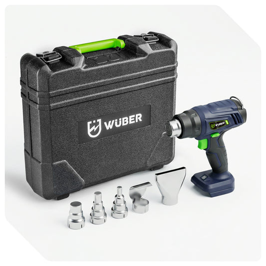 Opalarka akumulatorowa Share+ System 20 V LCD +5 wymiennych dysz WUBER