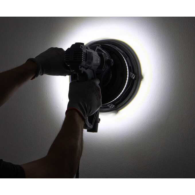 SZLIFIERKA DO GIPSU GŁADZI 180MM PRO Z TAŚMĄ LED