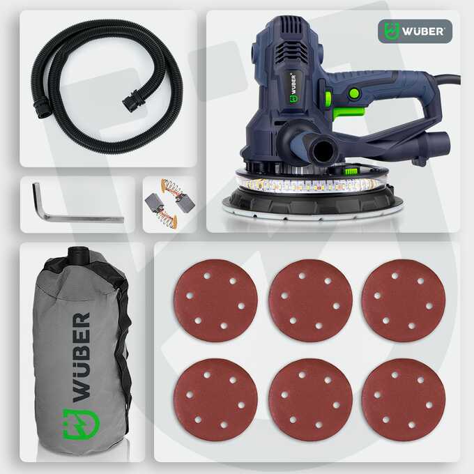 SZLIFIERKA DO GIPSU GŁADZI 180MM PRO Z TAŚMĄ LED