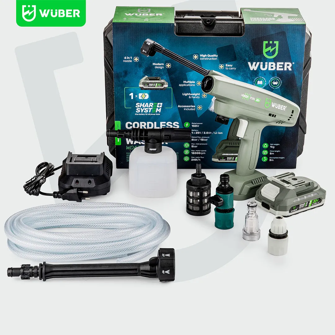yu Myjka ciśnieniowa akumulatorowa 20V 240 l/h WUBER | wubertools.pl